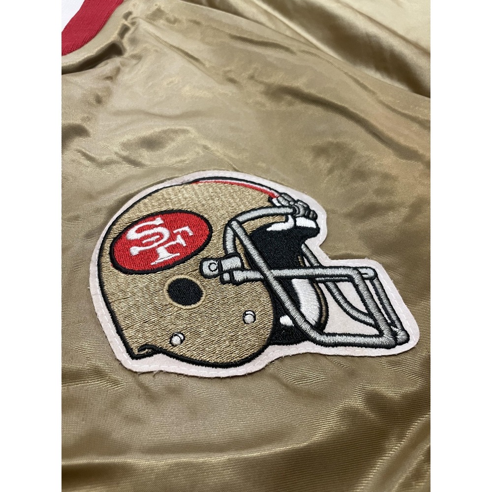 Vintage San Francisco 49ers Jacket Mens Medium Gold NFL Football Chalk Line - Picture 5 of 16